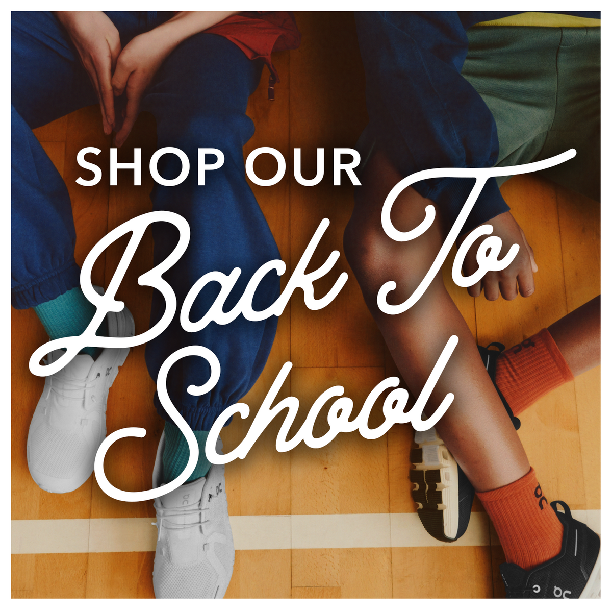 back to school in script with kids photo behind