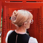Women’s Hand-Painted Paisley Heart Claw Hair Clip Solar