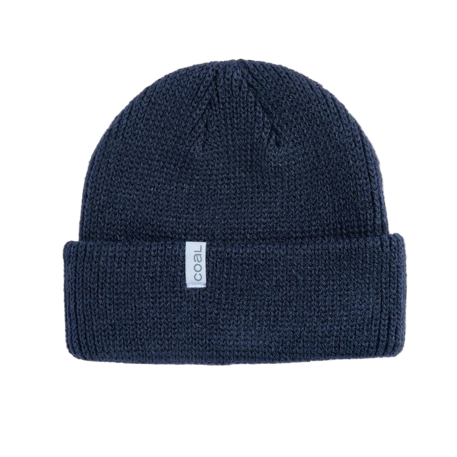 The Frena Thick Knit Cuff Beanie Coal Headwear - NAVY
