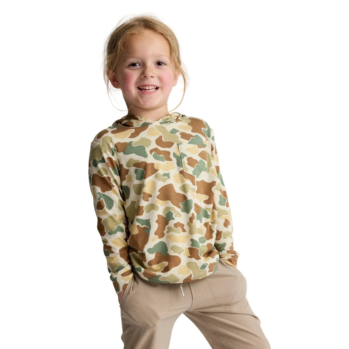 Toddler Bamboo Shade Hoody Free Fly Apparel - VINTAGE CAMO