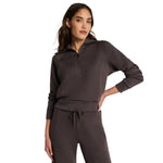 Women’s AirEssentials Half Zip SPANX - DARK CACAO / XS
