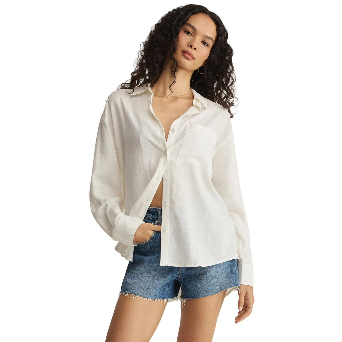 Women’s The Perfect Button Up Z Supply - WHT WHITE / XS