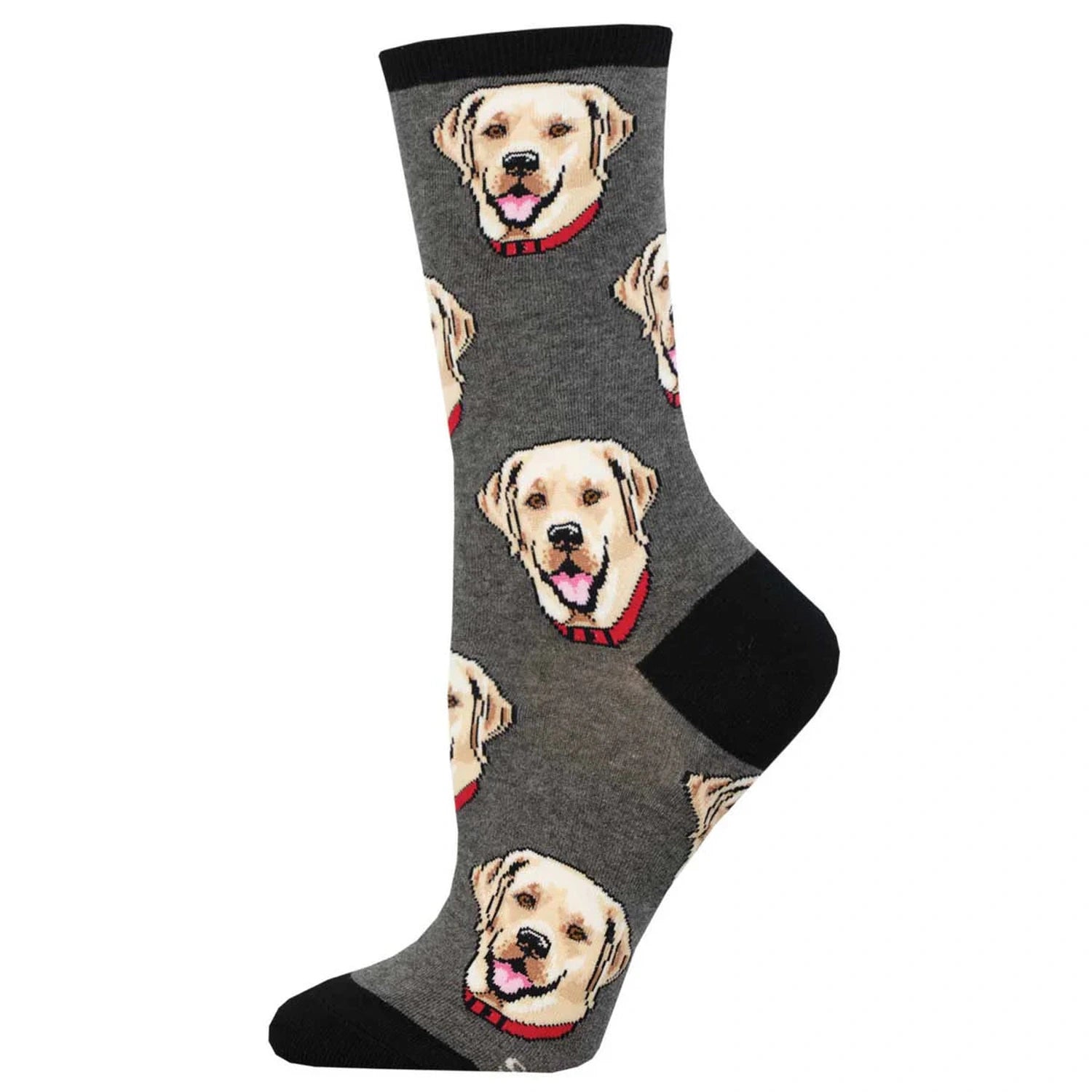Labrador Crew Socks Socksmith - CHARCOAL HEATHER / 9-11