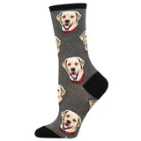 Labrador Crew Socks Socksmith - CHARCOAL HEATHER / 9-11