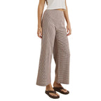 Women’s London Check Wide Leg Pants Rhythm - CHO CHOCOLATE