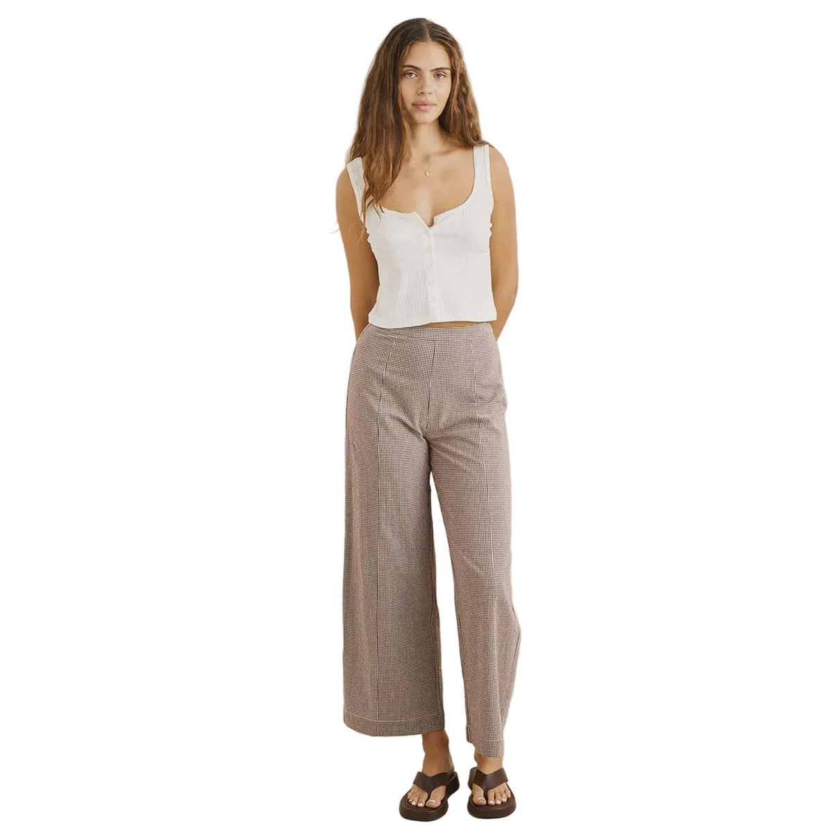 Women’s London Check Wide Leg Pants Rhythm