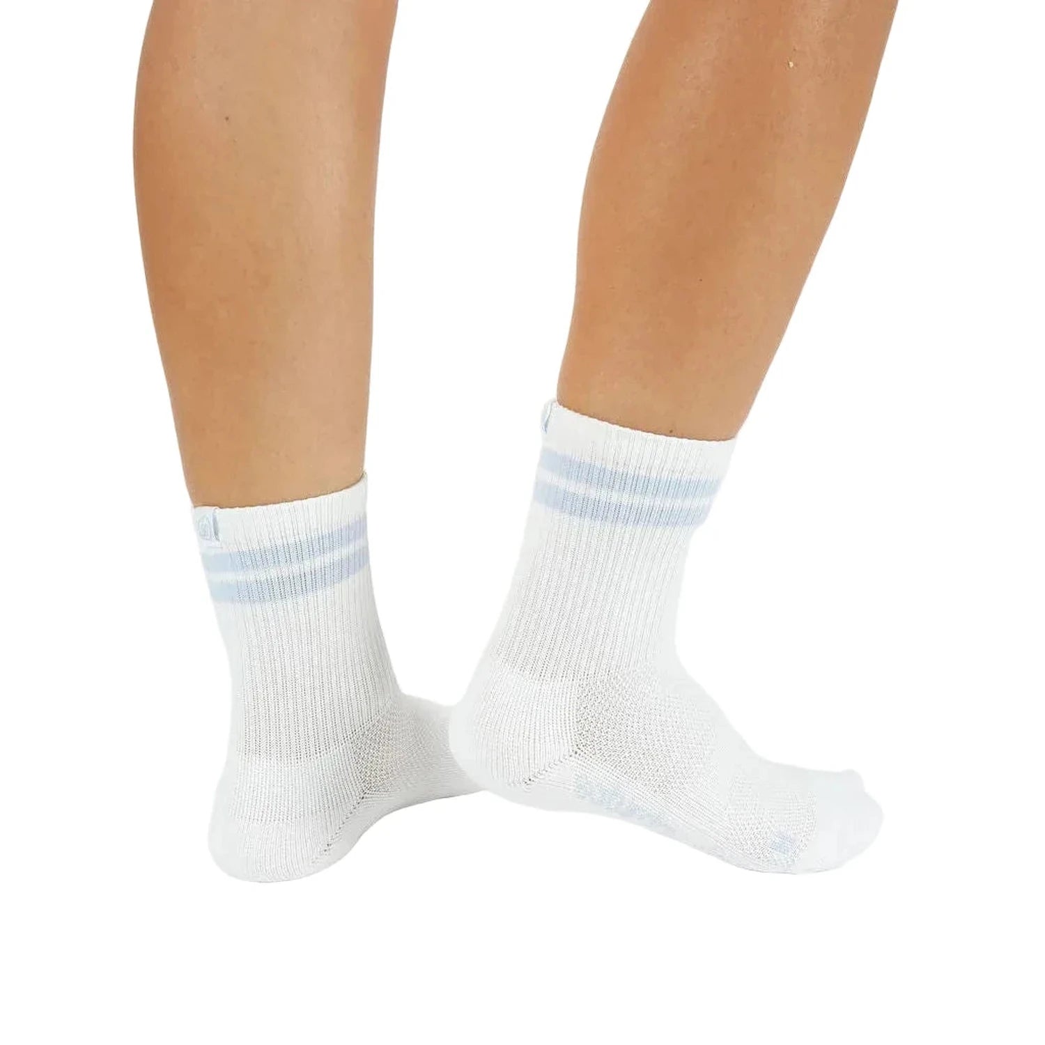 Women’s Varsity Striped Crew Sock Saturday Strides - SKY