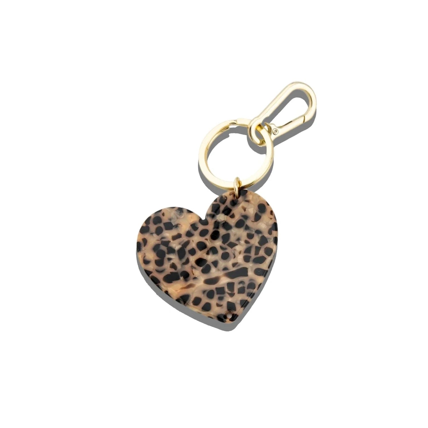 Heart Bag Charm + Keychain Solar Eclipse - BROWN