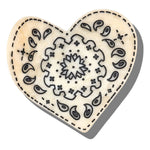 Women’s Hand-Painted Paisley Heart Claw Hair Clip Solar