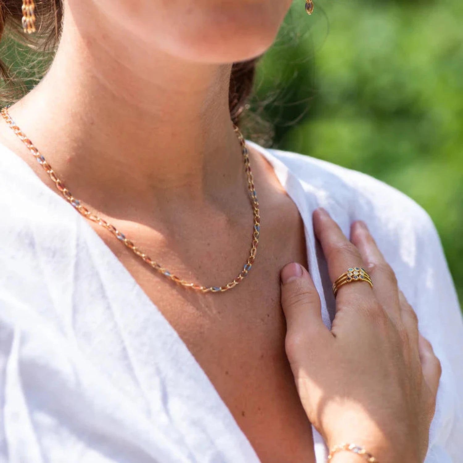 Women’s Painted Hills Necklace | Lace White Bronwen Jewelry