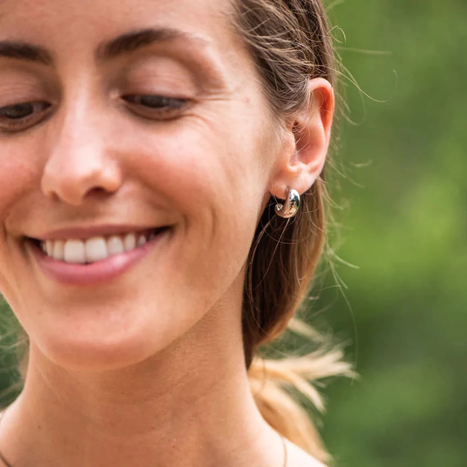 Women’s Vintage Hoop Post Earrings | Gold Bronwen Jewelry