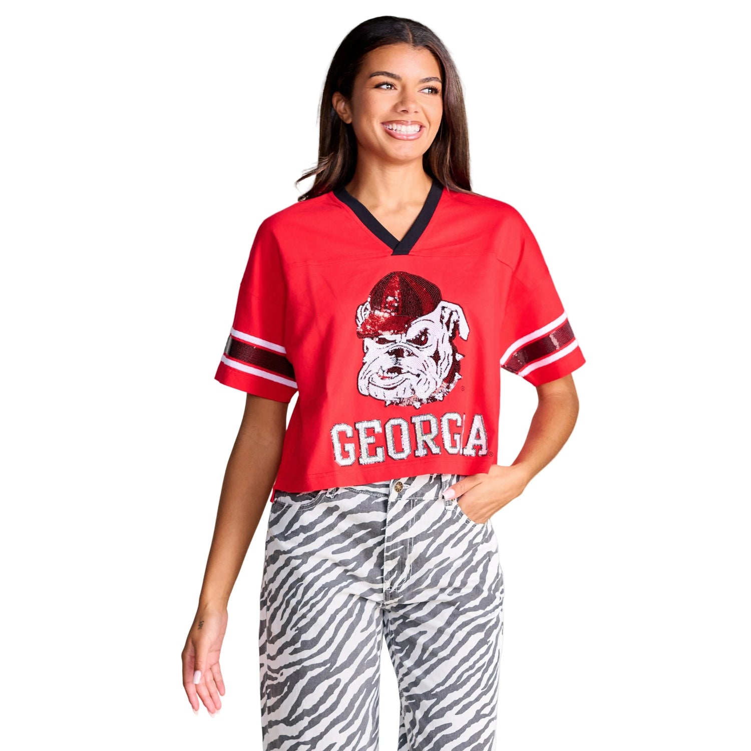 Women’s The Blitz Sequin Jersey Tee Stewart Simmons