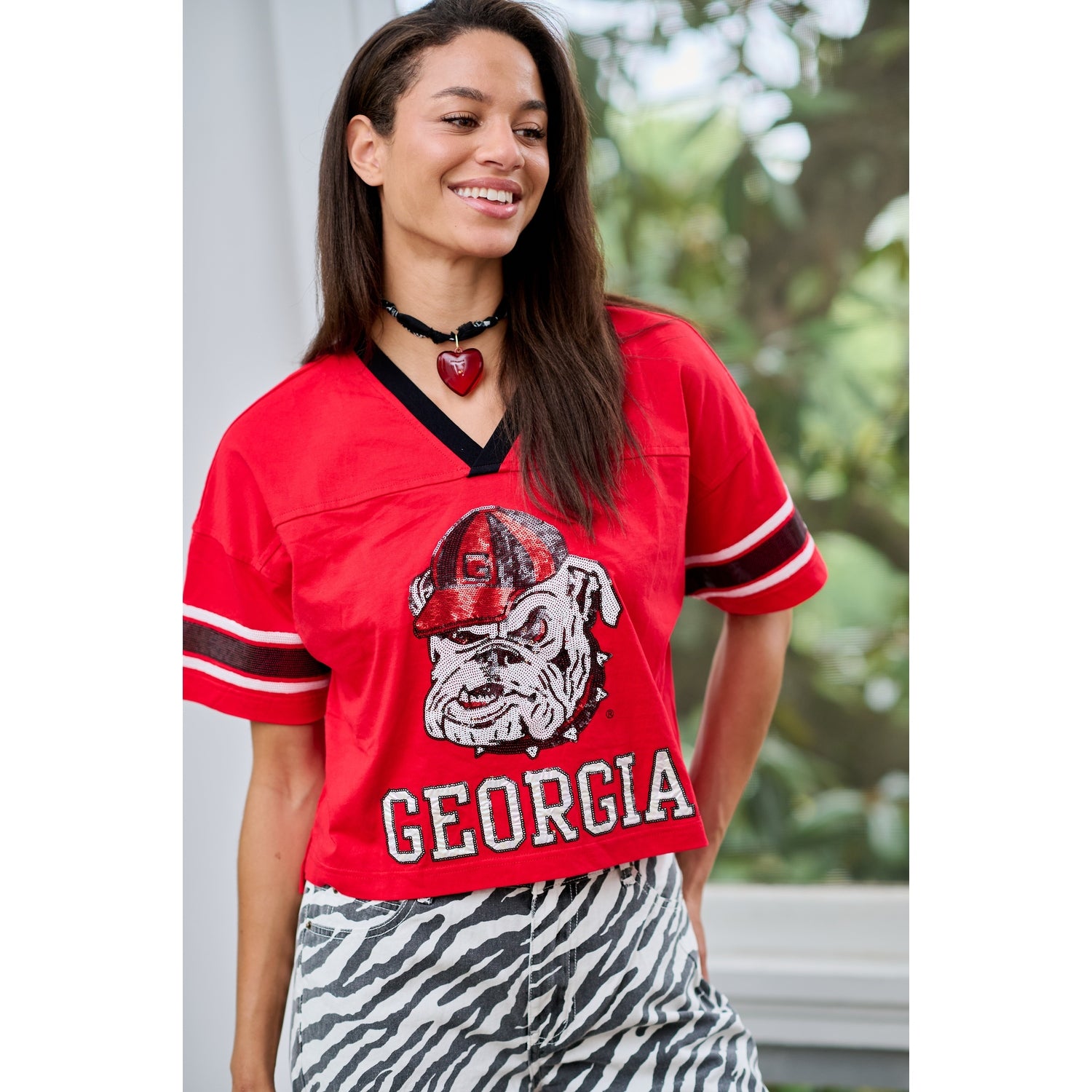 Women’s The Blitz Sequin Jersey Tee Stewart Simmons