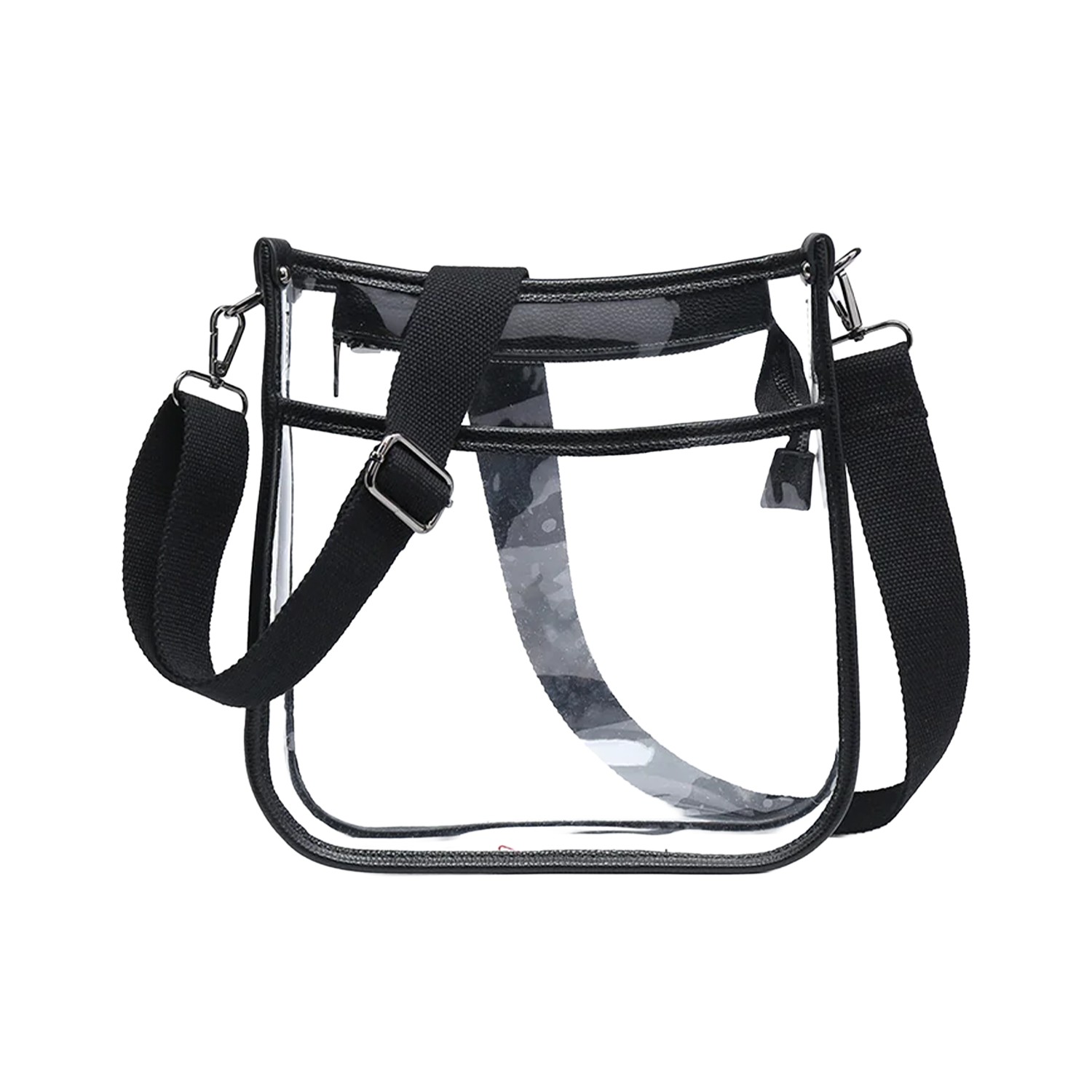 Posie Vegan Clear Crossbody Jen & Co - BLACK