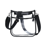 Posie Vegan Clear Crossbody Jen & Co - BLACK