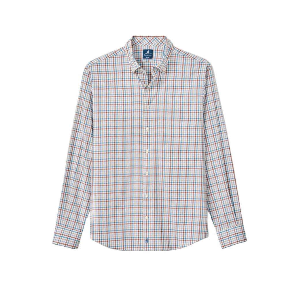 Men's Everyday Performance Button Down Shirt Redwood Check