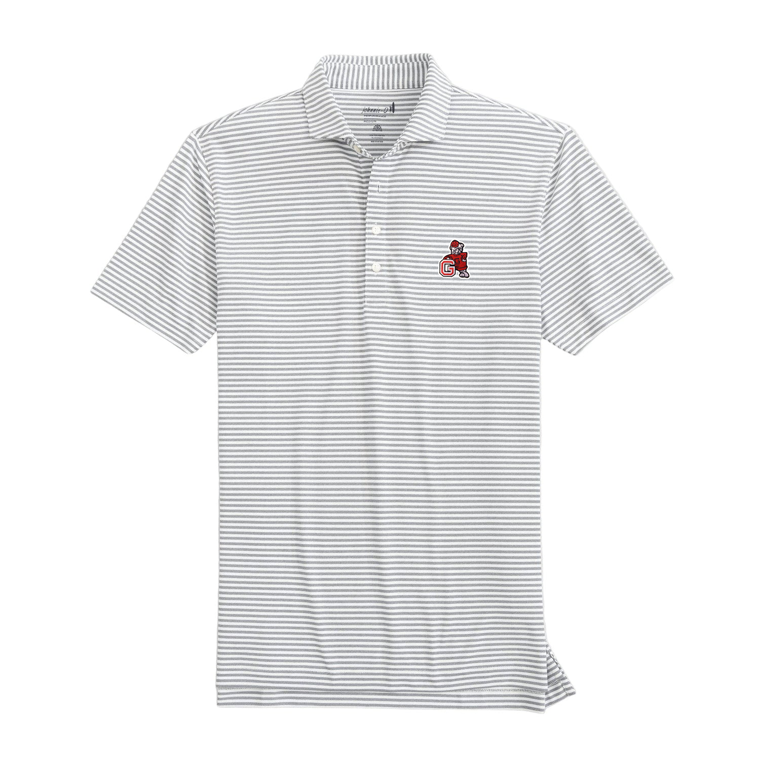Men’s Georgia Stetsons Striped Performance Mesh Polo