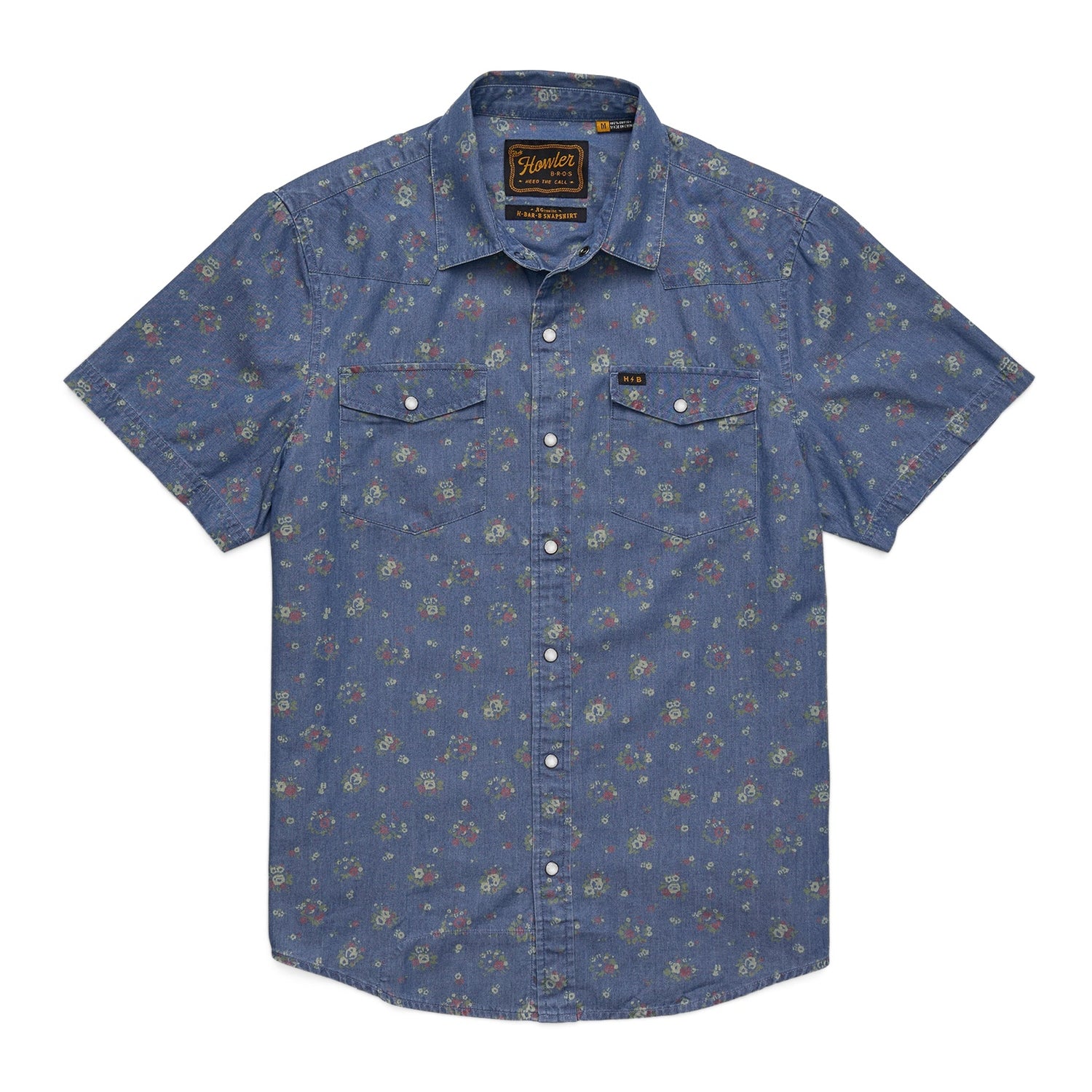 Men’s H Bar B Snapshirt Howler Bros - BOUQUETS | WASHED