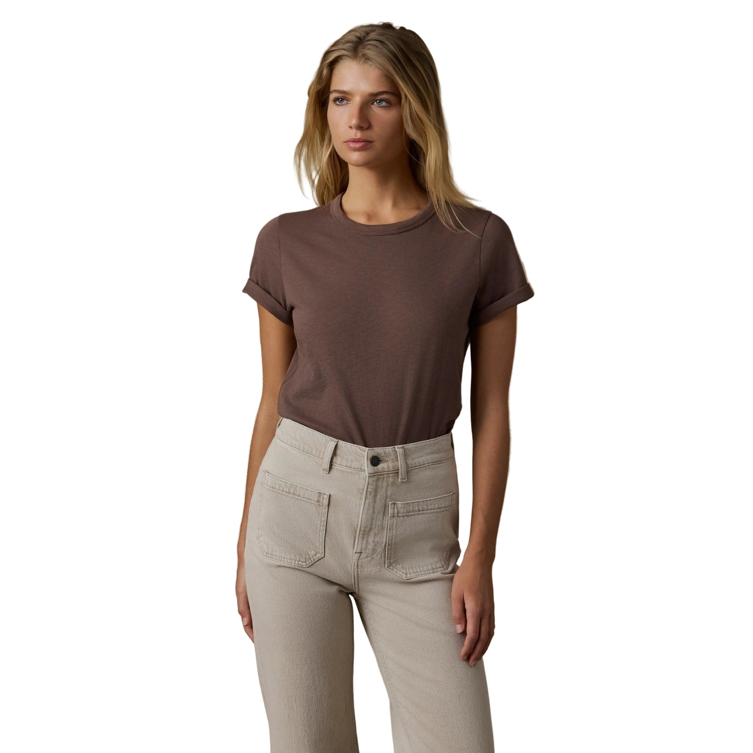 Women’s Sunwashed Essential Tee Faherty - AIB ALPINE BROWN