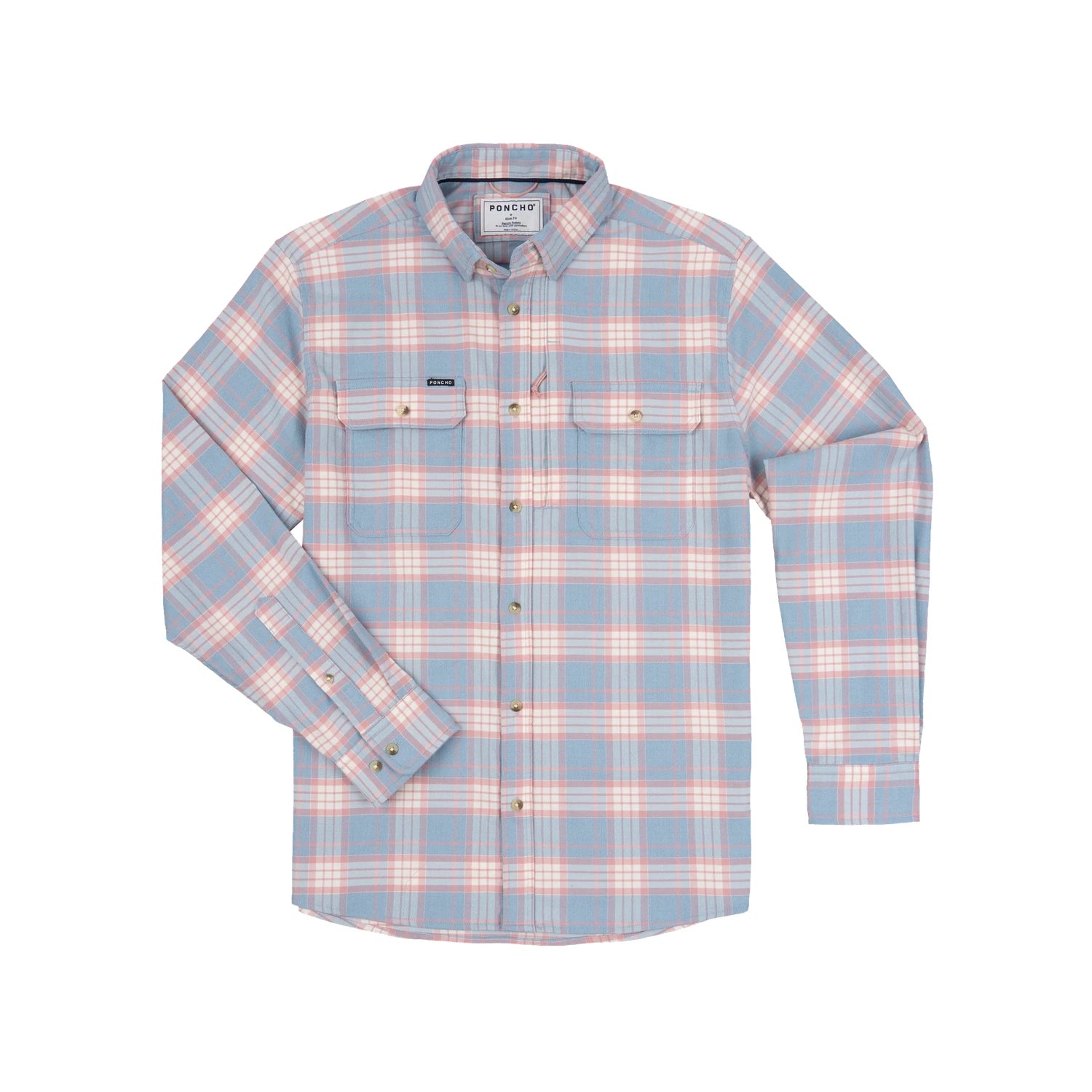 Men’s Original Flannel Long Sleeve Poncho Outdoors