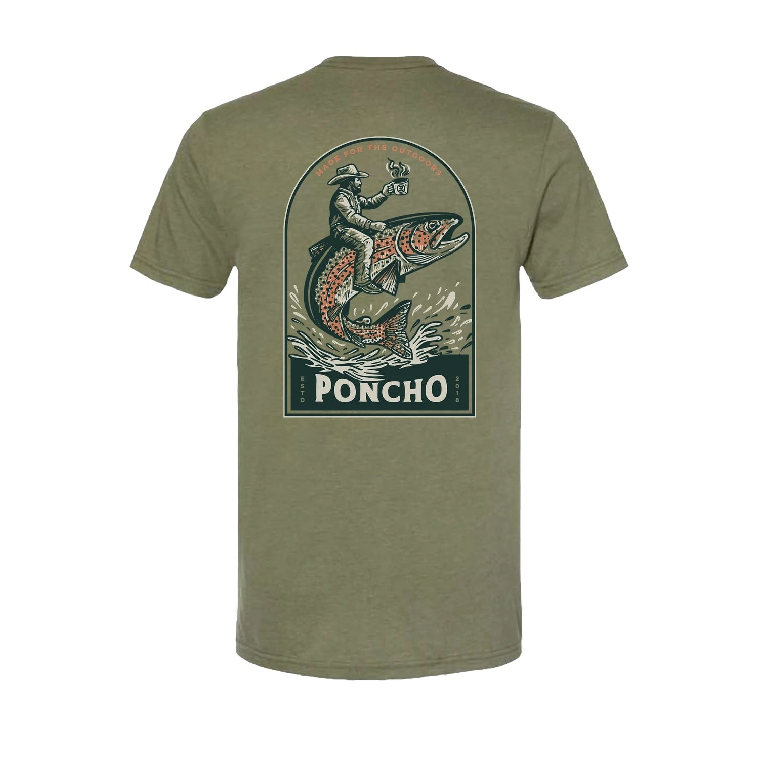 Men’s T-Shirt Poncho Outdoors - THE TROUT RIDER