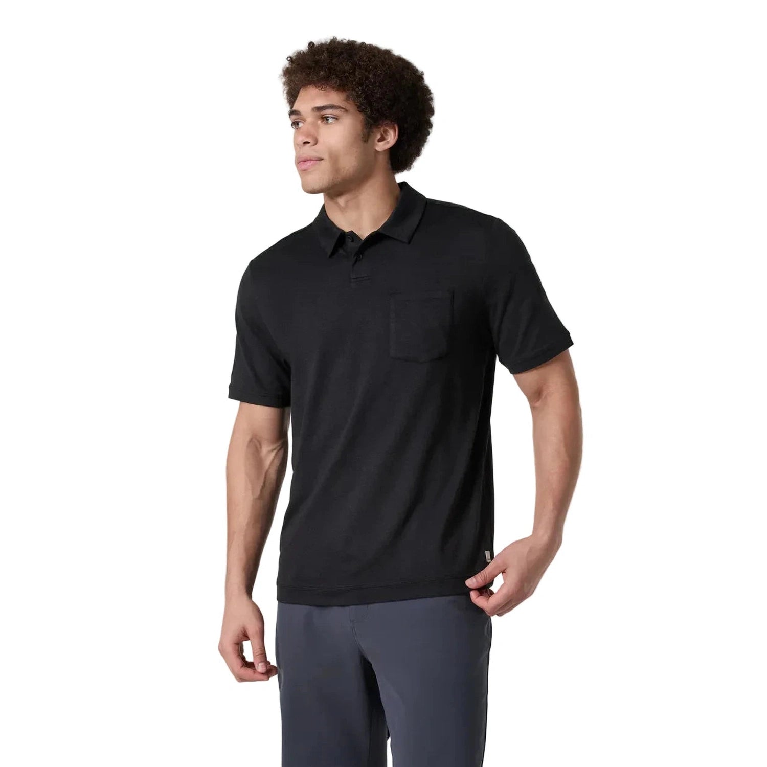 Men’s Short Sleeve Ponto Performance Polo Vuori - HBK BLACK