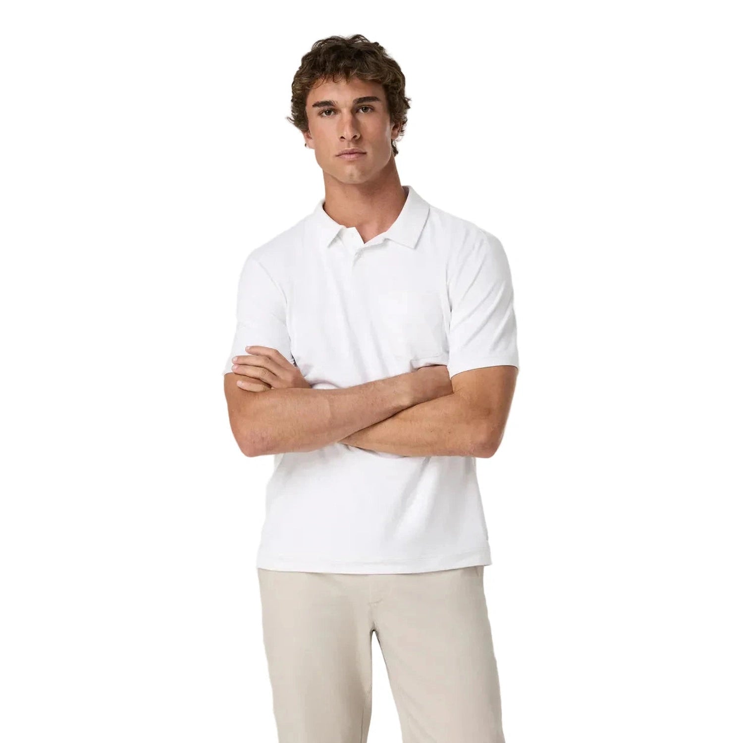 Men’s Short Sleeve Ponto Performance Polo Vuori - WHT WHITE