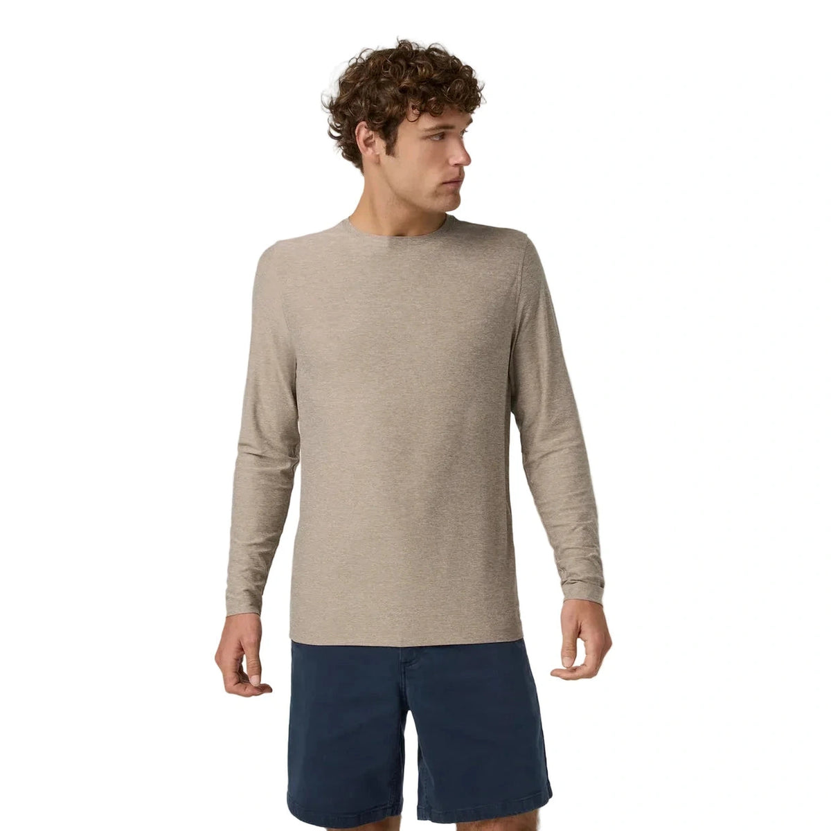 Men’s Long Sleeve Strato Tech Tee Vuori - HAO ACORN HEATHER