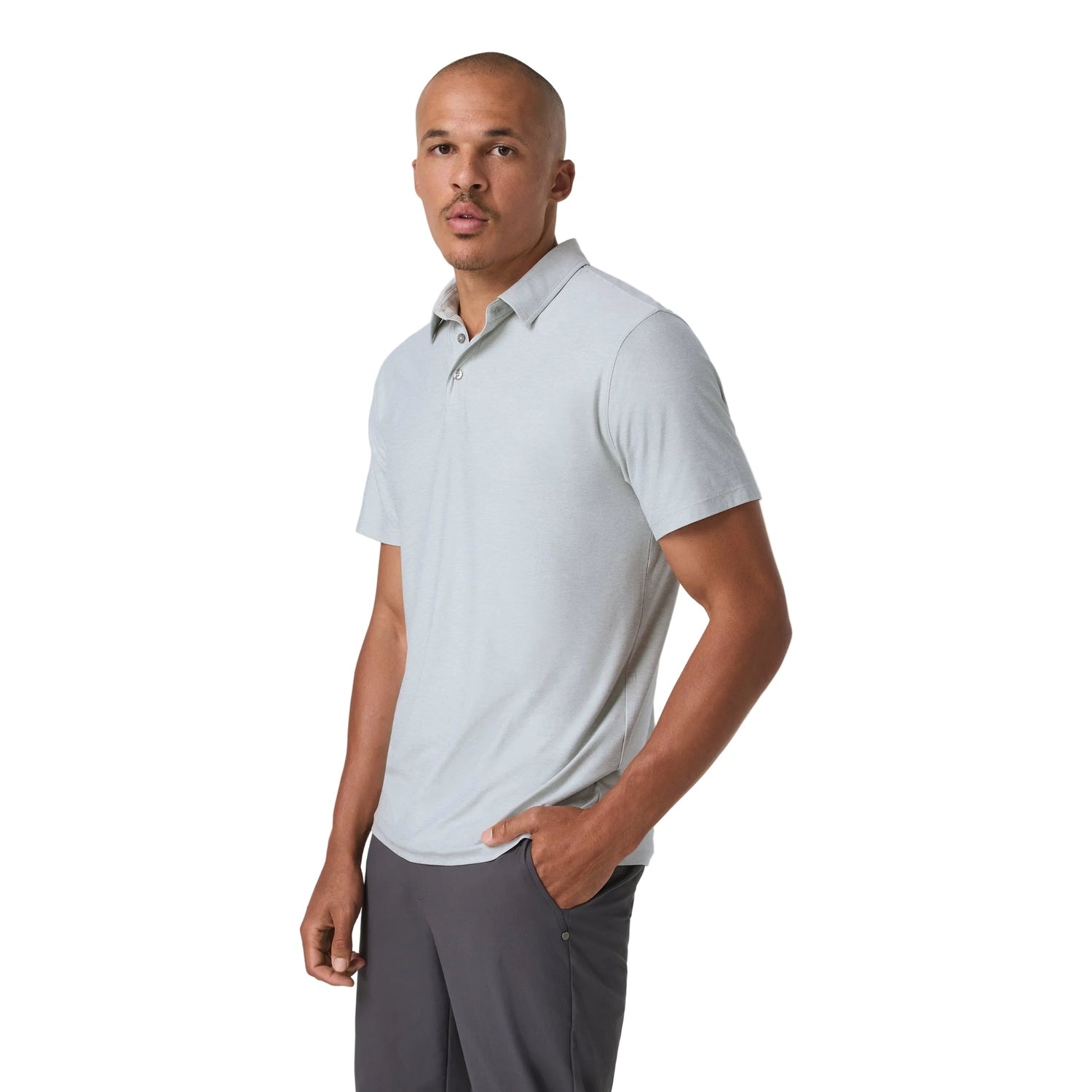 Men’s Strato Tech Polo Vuori - HHR HARBOR GREY HEATHER / S