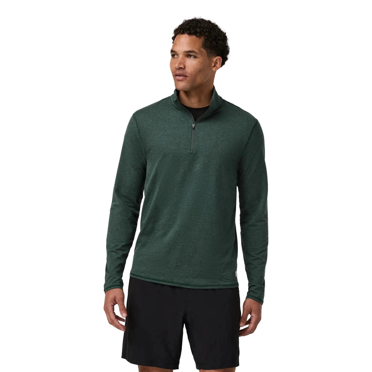 Men’s Ponto Half Zip Mock Neck Vuori - HHK HEMLOCK HEATHER