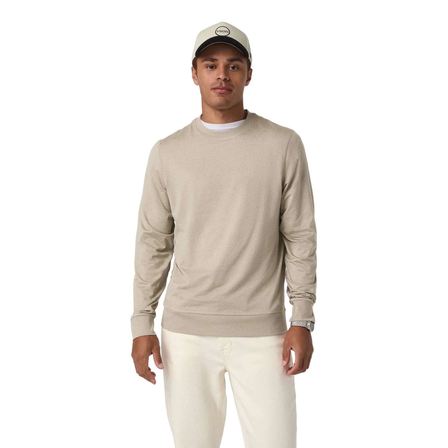 Men’s Ponto Performance Crew Vuori - HTF TRUFFLE HEATHER / S