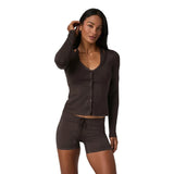 Women’s Long Sleeve Halo V-Neck Cardigan Vuori - HJV JAVA