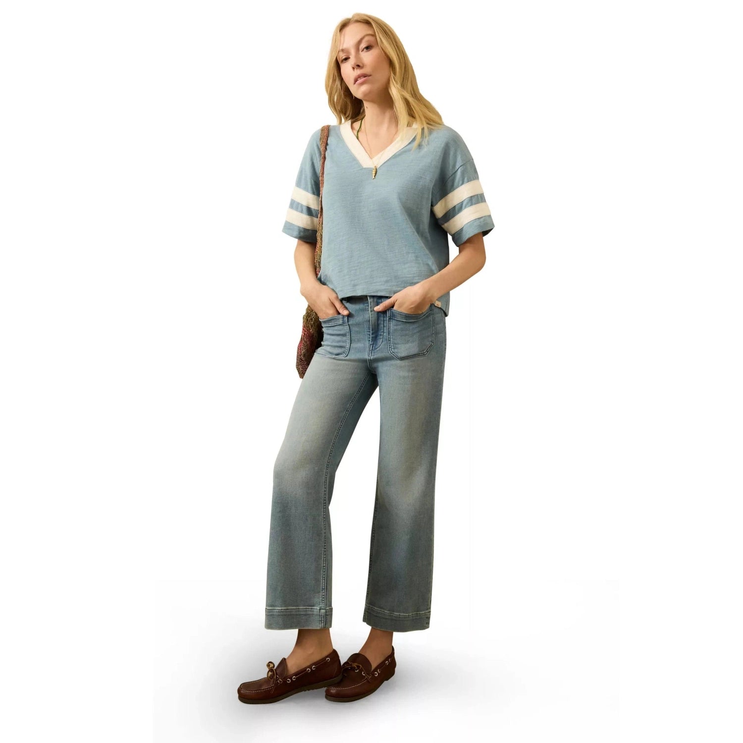 Women’s Sunwashed Slub Varsity Tee Faherty