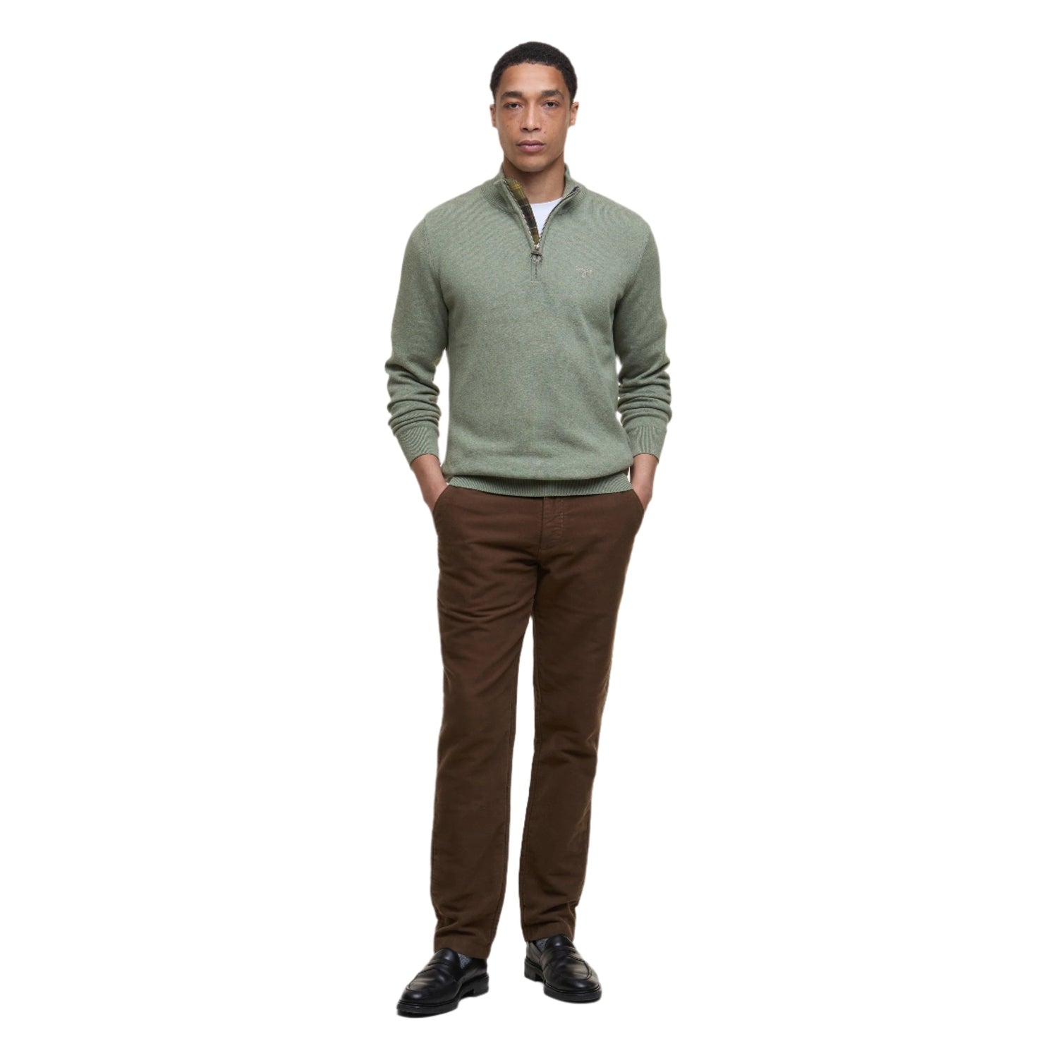 Men’s Cotton Half Zip Knitted Jumper Barbour