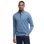 Men’s Cotton Half Zip Knitted Jumper Barbour - BLUE STONE
