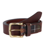 Men’s Tartan Leather Belt Barbour - BROWN / UK S|US S