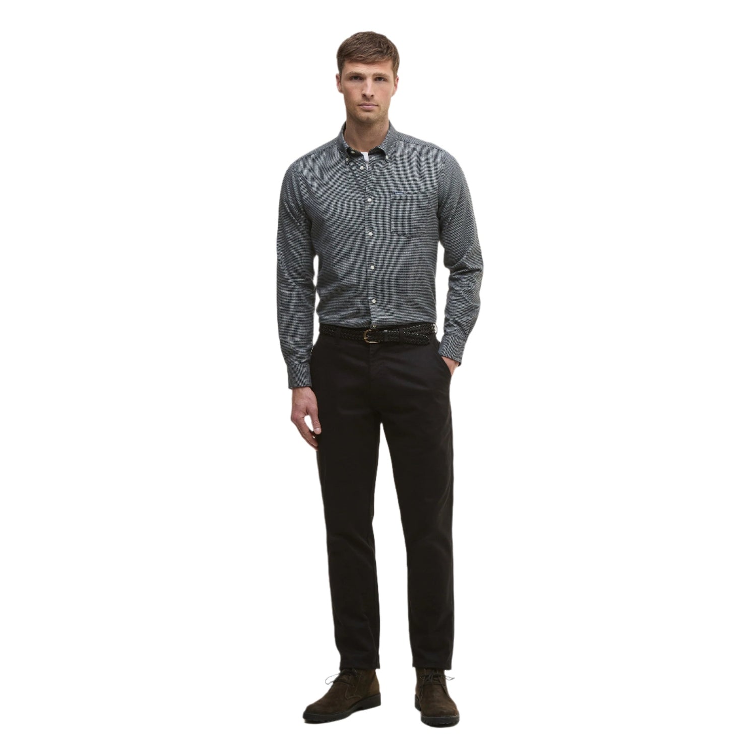Men’s Turner Tailored Houndstooth Shirt Barbour