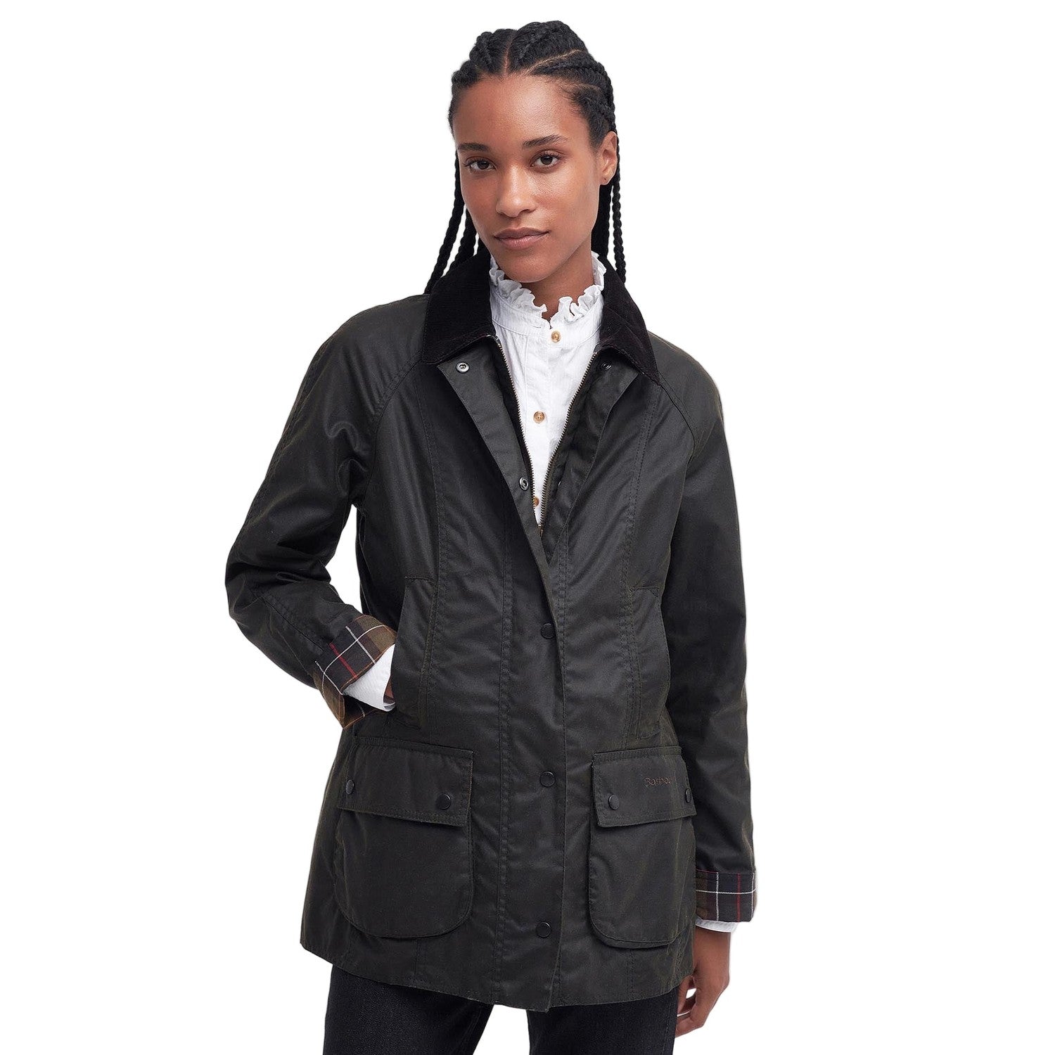 Women’s Classic Beadnell Wax Jacket Barbour - OLIVE / UK