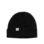 The FLT Recycled Polylana Knit Beanie Coal Headwear - BLACK