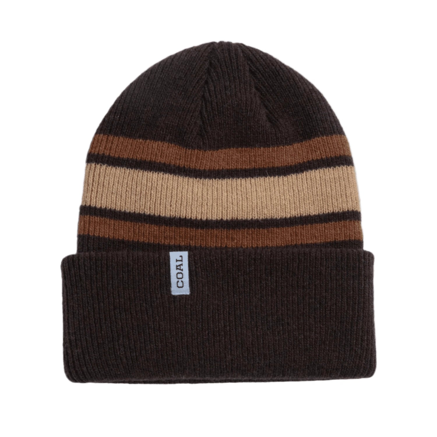 The Haines Recycled Wool Beanie Coal Headwear - BROWN|YELLOW