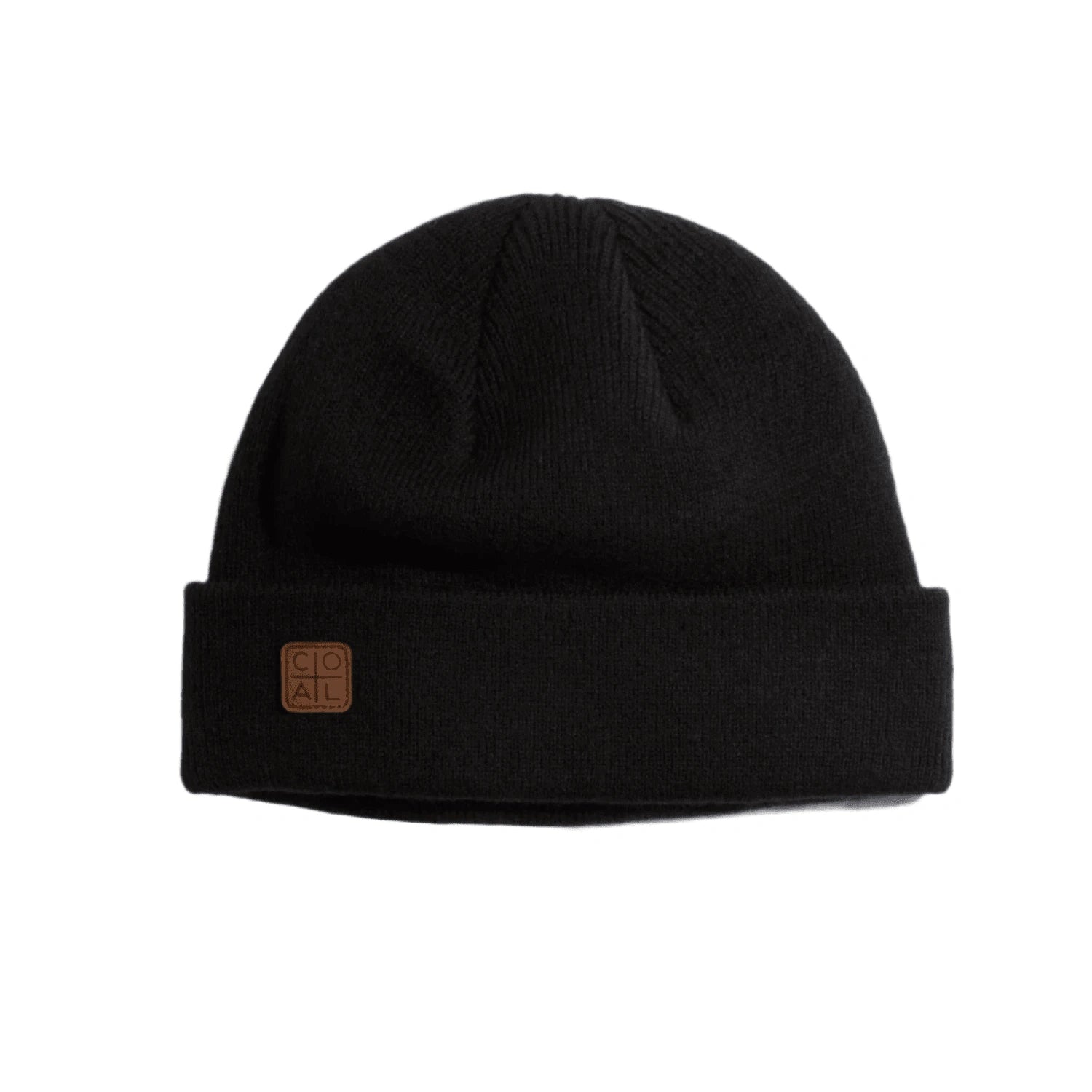 The Harbor Rib Knit Fisherman Beanie Coal Headwear - BLACK