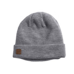 The Harbor Rib Knit Fisherman Beanie Coal Headwear - LIGHT