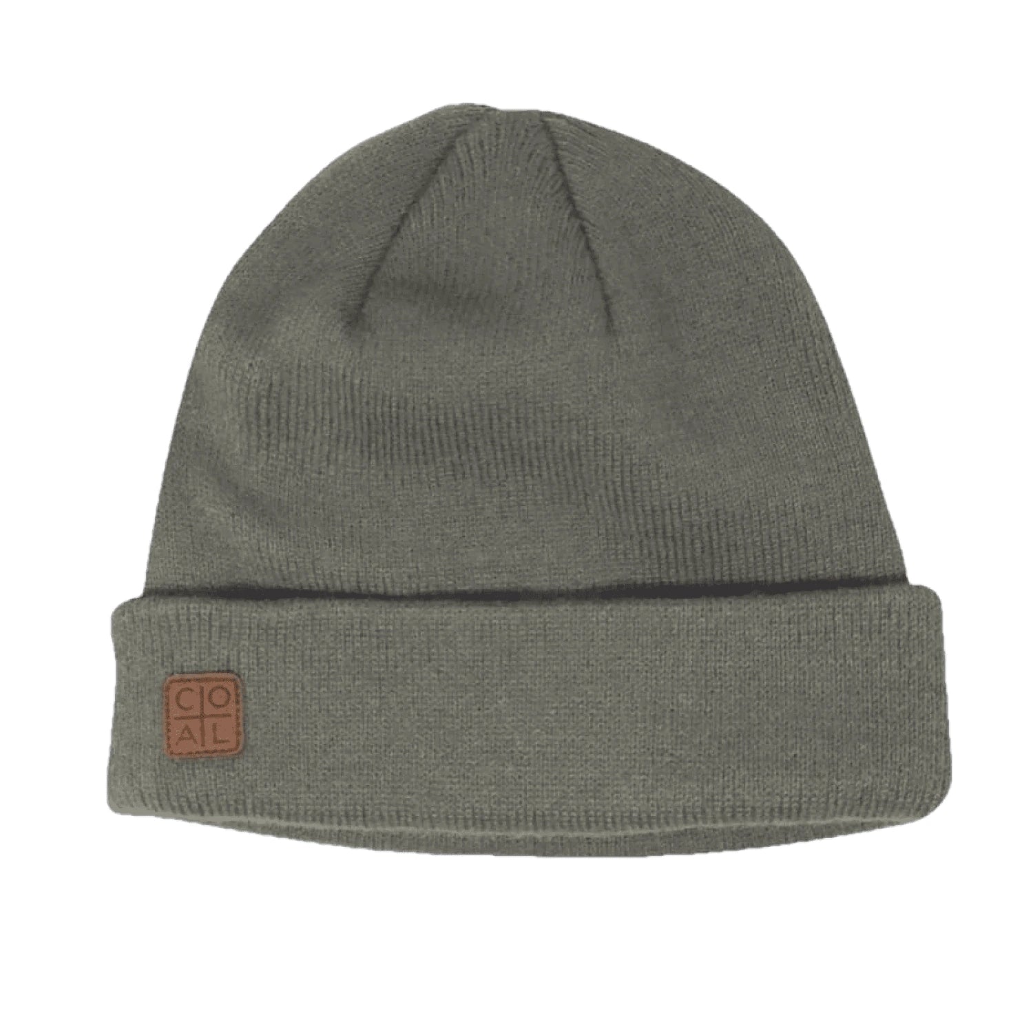 The Harbor Rib Knit Fisherman Beanie Coal Headwear - OLIVE