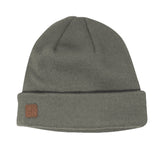 The Harbor Rib Knit Fisherman Beanie Coal Headwear - OLIVE