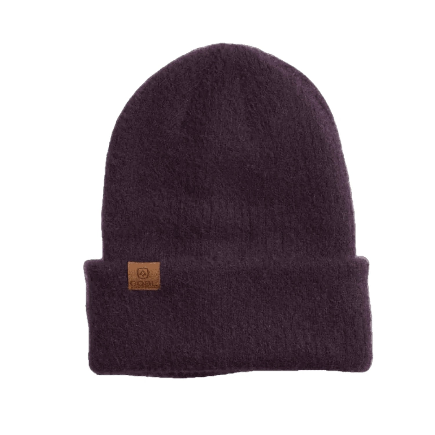 The Pearl Fuzzy Knit Beanie Coal Headwear - BLACK CHERRY