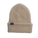 The Pearl Fuzzy Knit Beanie Coal Headwear - KHAKI