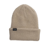 The Pearl Fuzzy Knit Beanie Coal Headwear - KHAKI