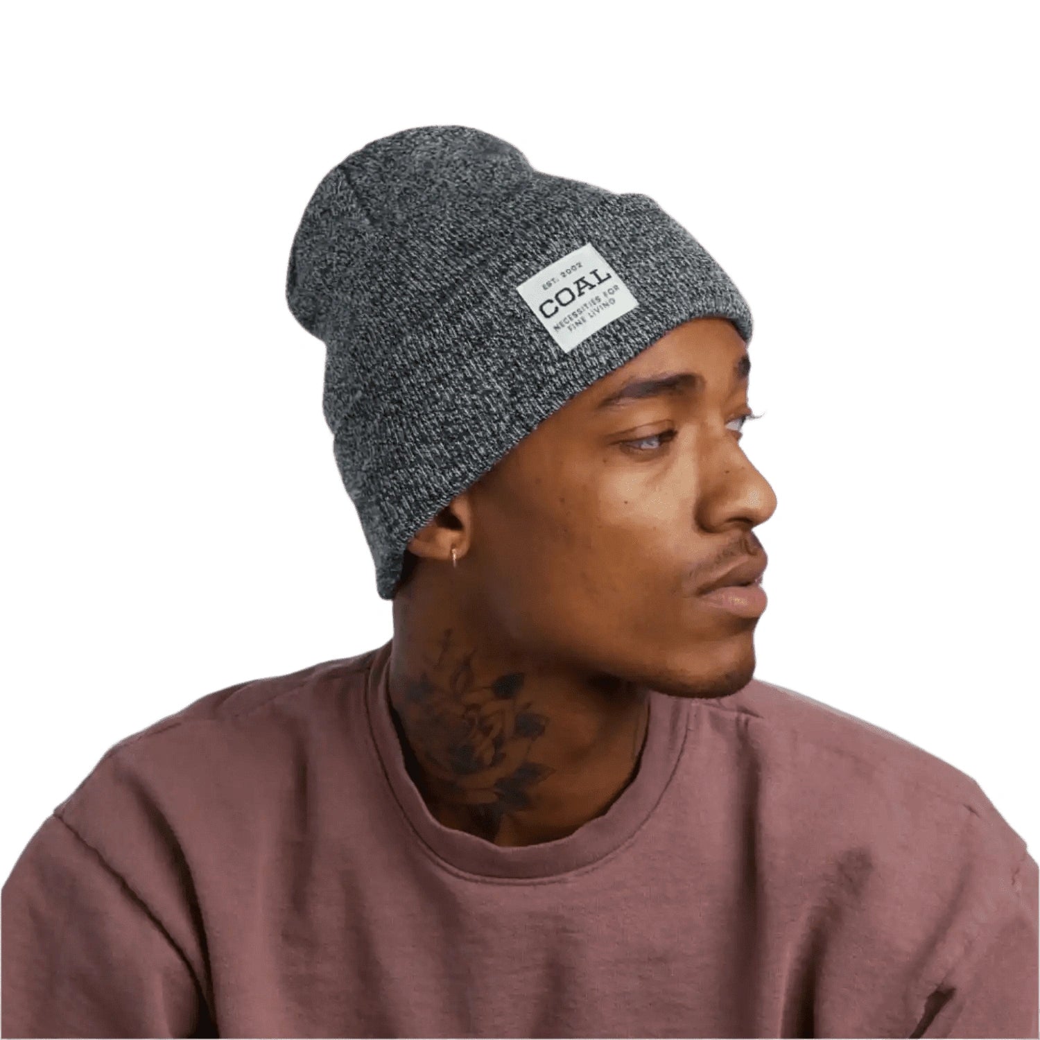 The Uniform Mid Recycled Knit Cuff Beanie Coal Headwear