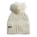 Women’s The Maizy Knit Faux Fur Pom Beanie Coal Headwear