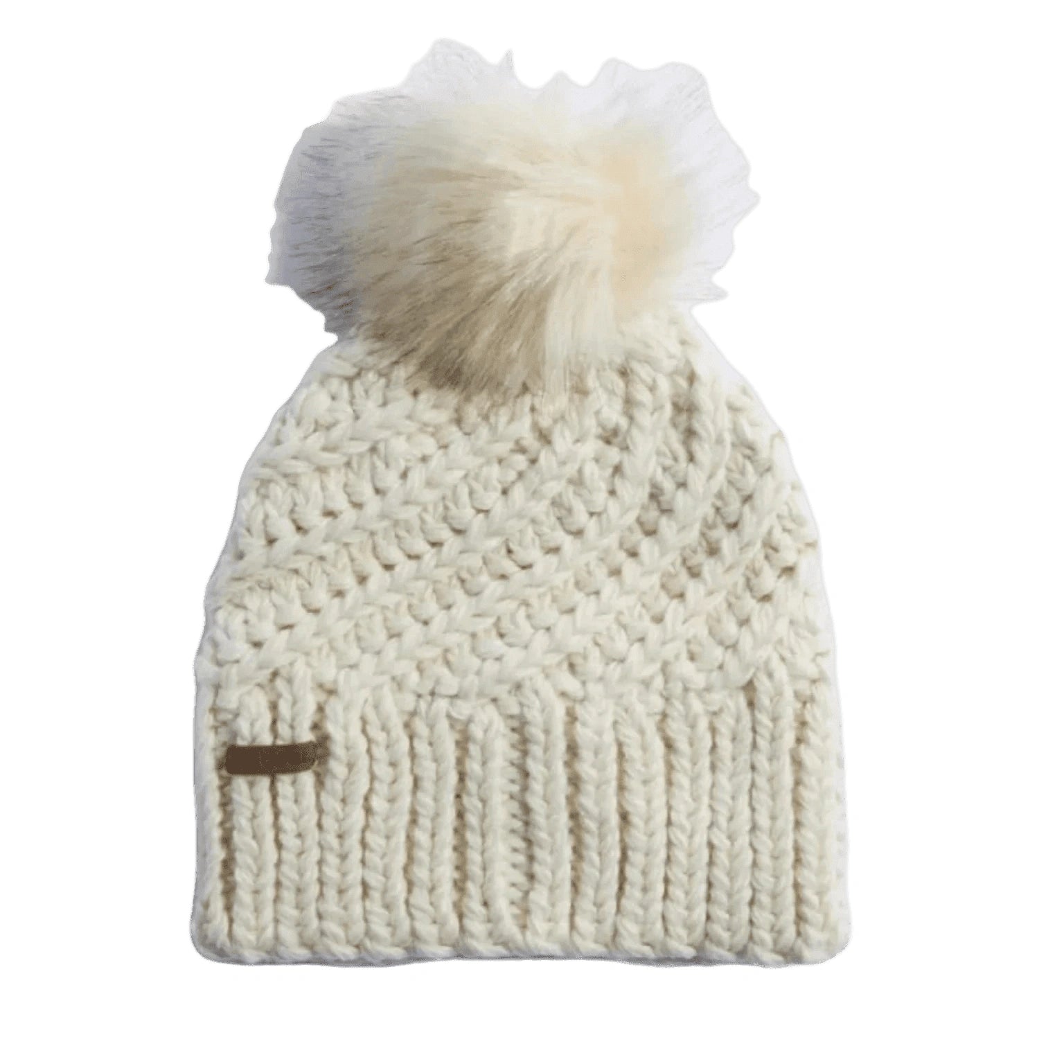 Women’s The Maizy Knit Faux Fur Pom Beanie Coal Headwear